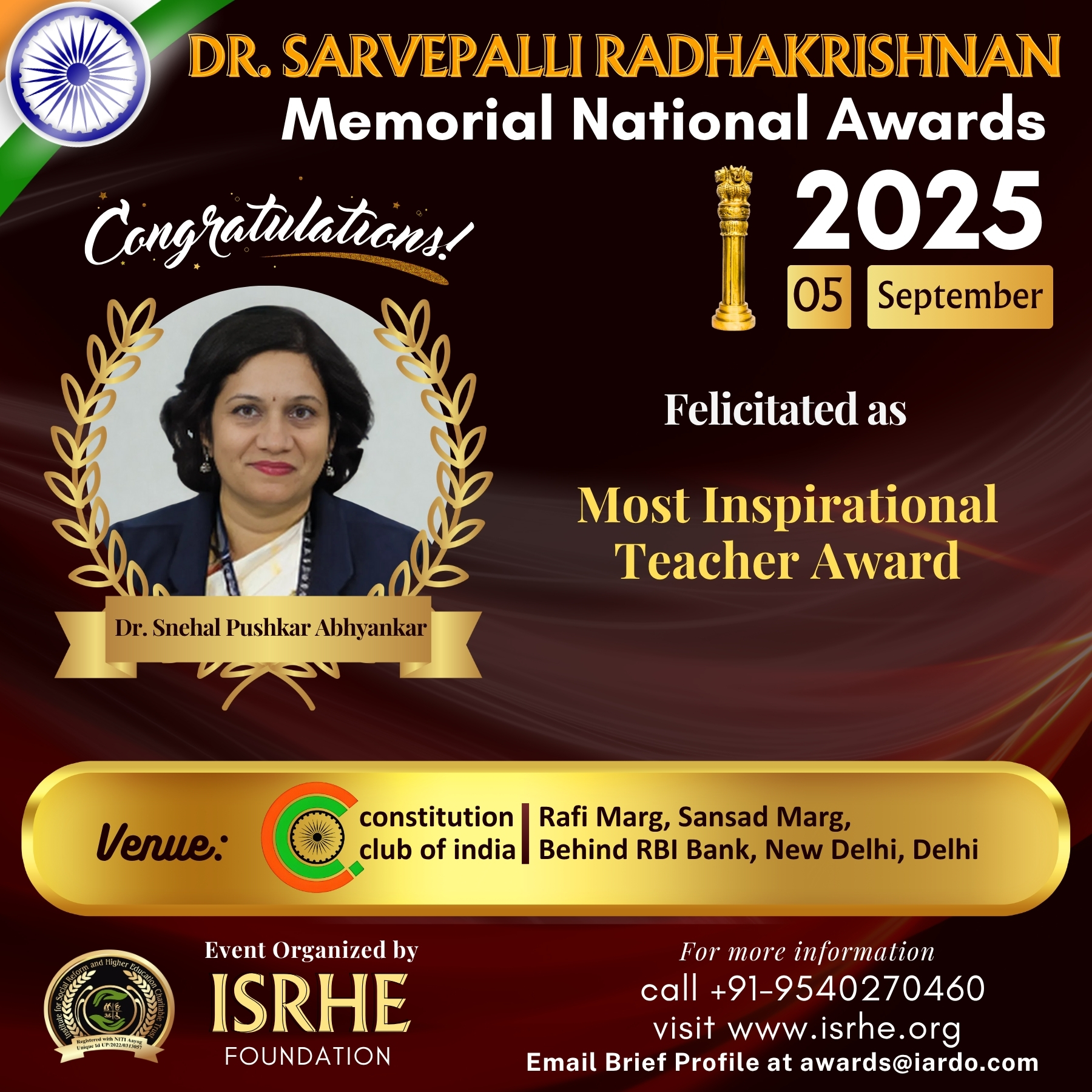 Dr. Snehal Pushkar Abhyankar
